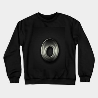 Number Zero in silver color Crewneck Sweatshirt